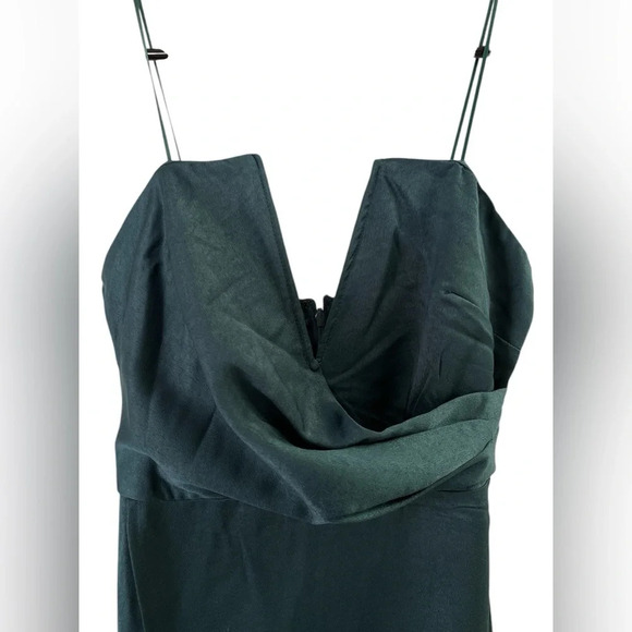 Dark emerald green strapless corset formal gown - Picture 2 of 7